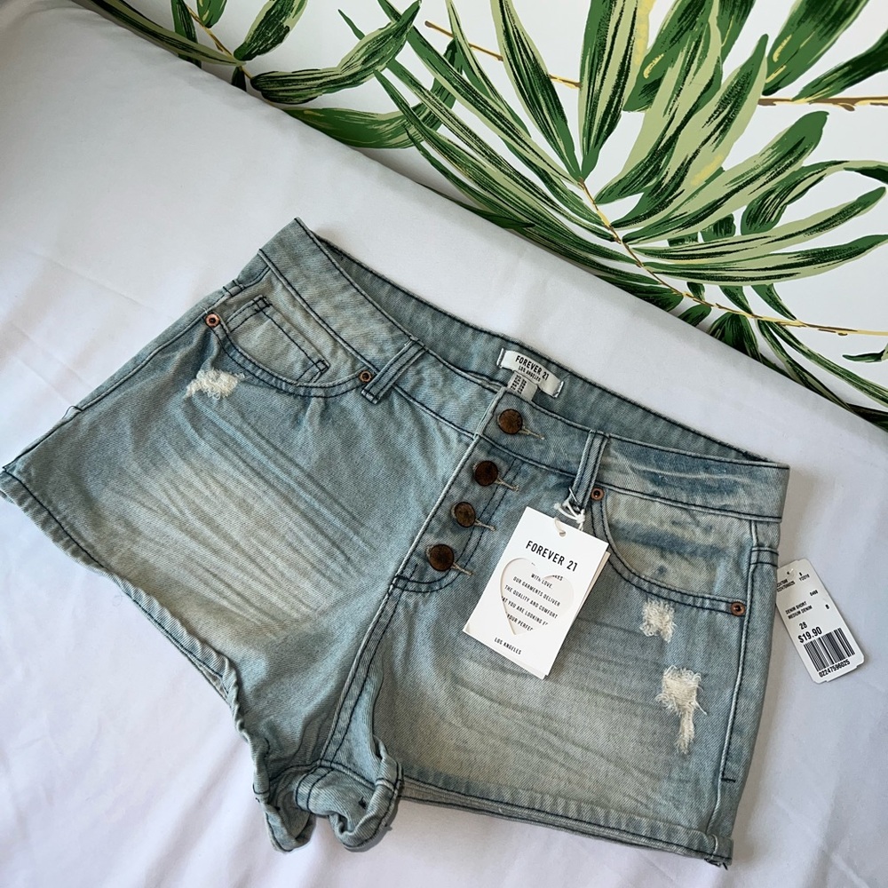 Forever 21 denim Jean shirt Size 28 NWT